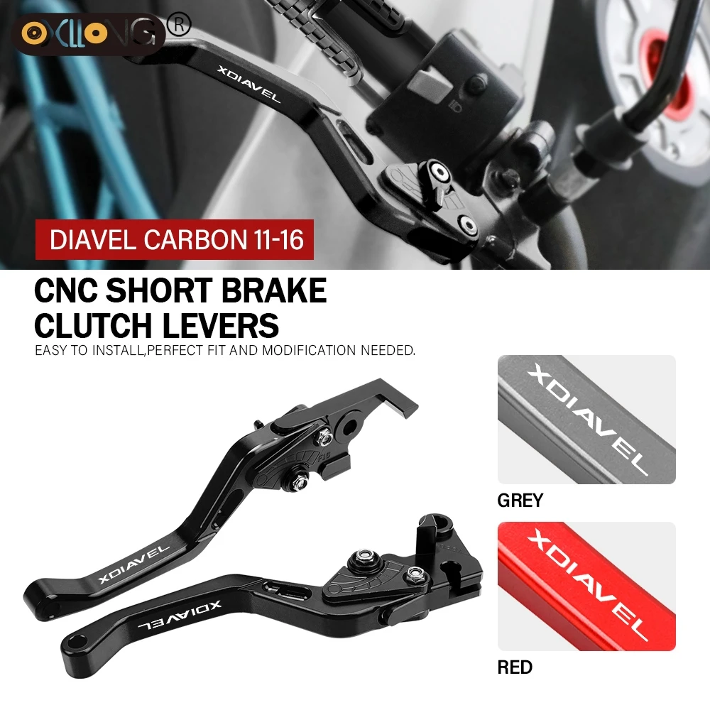 

CNC Aluminum Motorcycle Short Brake Clutch Levers Accessories Parts For DUCATI Diavel Carbon /S 2011 2012 2013 2014 2015 2016