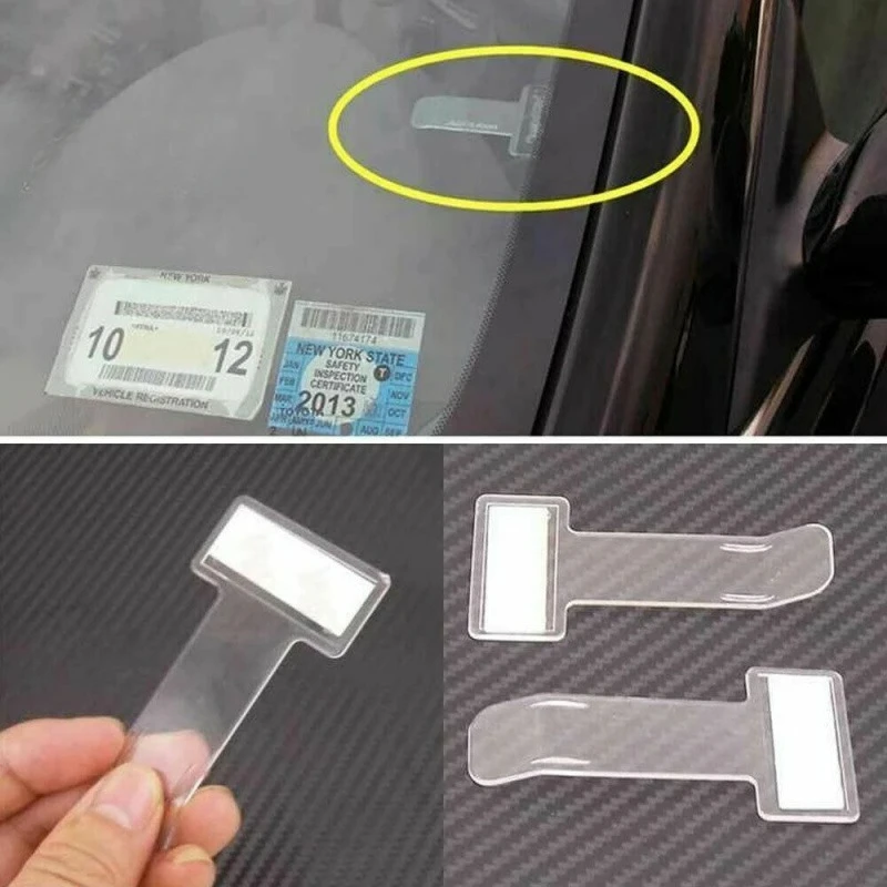 15/5Pcs Car Parking Ticket Clip Auto Receipt Permit Fastener Card Bill Storage Organizer Clips Car Windshield Stickers Accessor