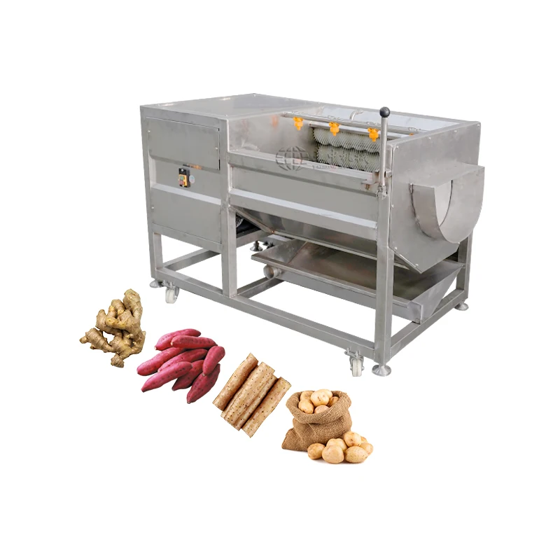 

High Quality Root Vegetables and Fruits Washing and Peeling Roller Machine