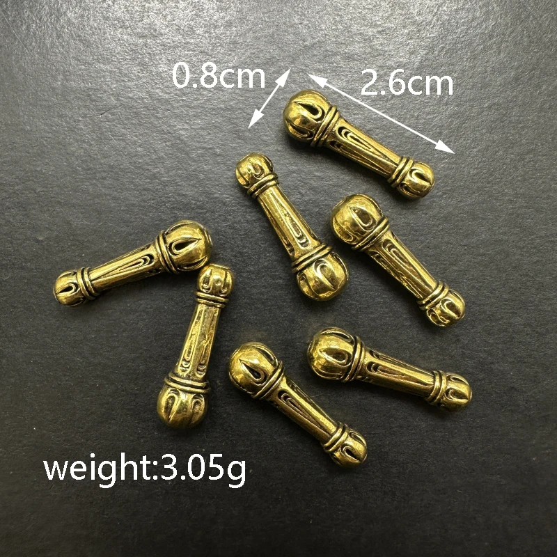 10pcs Charm Making Beads Tassels Screw Patterns Making Spacer Connector Supplies DIY Prayer Jewelry Craft Accessories