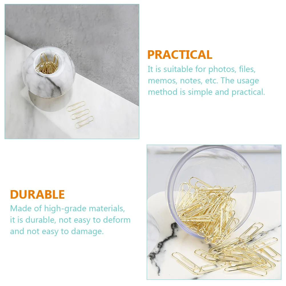 

100pcs Golden Paper Metal Golden Multi-Use Office School File Clips For Documents Memos Notes Gold Paperclips Decorative