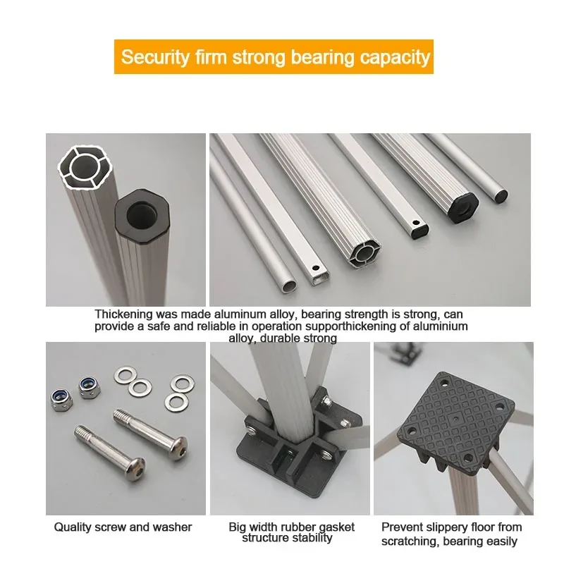 منضدة محمولة من سبائك الألومنيوم دعامة تلسكوبية سريعة 4/6 أرجل طاولة قابلة للطي متعددة الوظائف تنطبق على تشغيل الزجاج الأردوازي #3