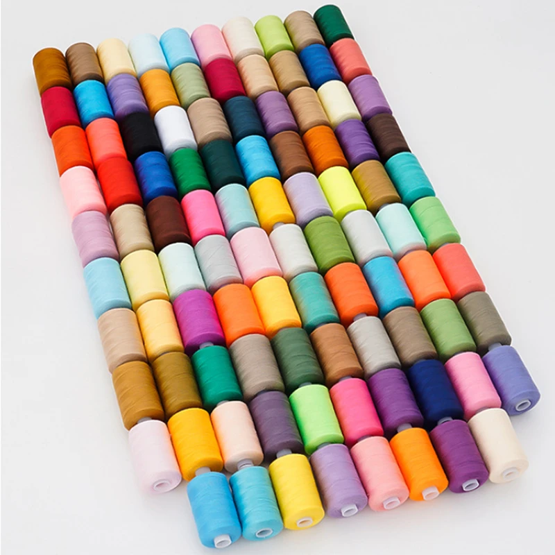 

Домашняя линия 402, цвет «сделай сам», 1000 ярдов, полиэфирная швейная нить, набор из 98 цветов, ручное шитье, нитки