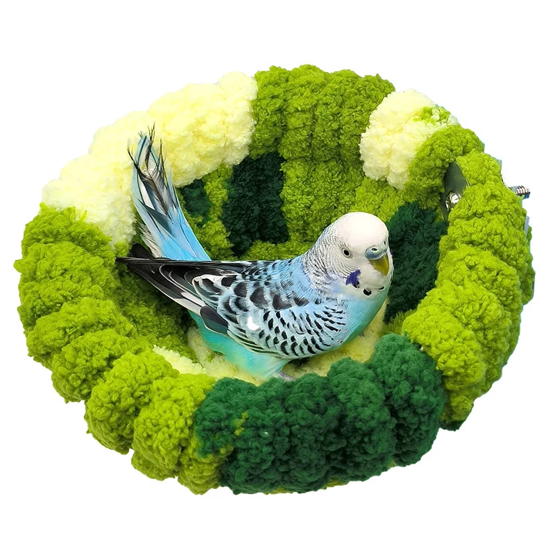 Cozy Winter Bird Nest - Plush Parrot And Budgie Bed For Cold Weather - Soft Cotton Birdhouse For Warmth & Comfort