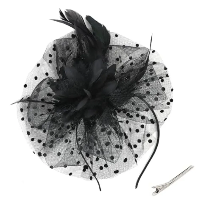 CAVETEE Fascinator for Women Tea Party, Tea Party Headpiece for Women 1920s Party