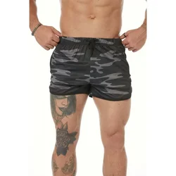 ยิมวิ่งกางเกงขาสั้นผู้ชายออกกําลังกายด่วนแห้งบางพอดีสบายๆชายหาดแสงกีฬากางเกงขาสั้นชาย