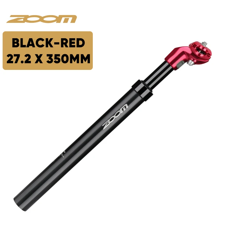 ZOOM Fiets Verende Zadelpen 27.2/31.6/28.6/30.4/30.8/33.9mm MTB Verende Zadelbuis 350mm Schokdemper Zadelpen Fietsonderdelen