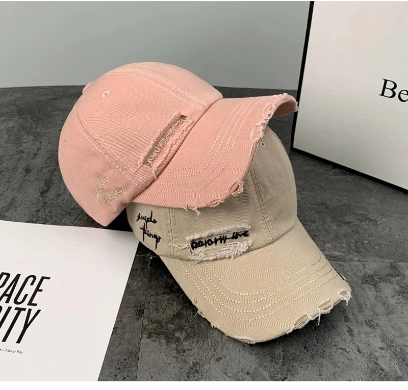 Vintage Washed Baseball Cap für große Kinder, modische Sonnenmütze mit Buchstabenstickerei für Frühling und Sommer, Streetwear-Hüte für Herren. – Detail 11