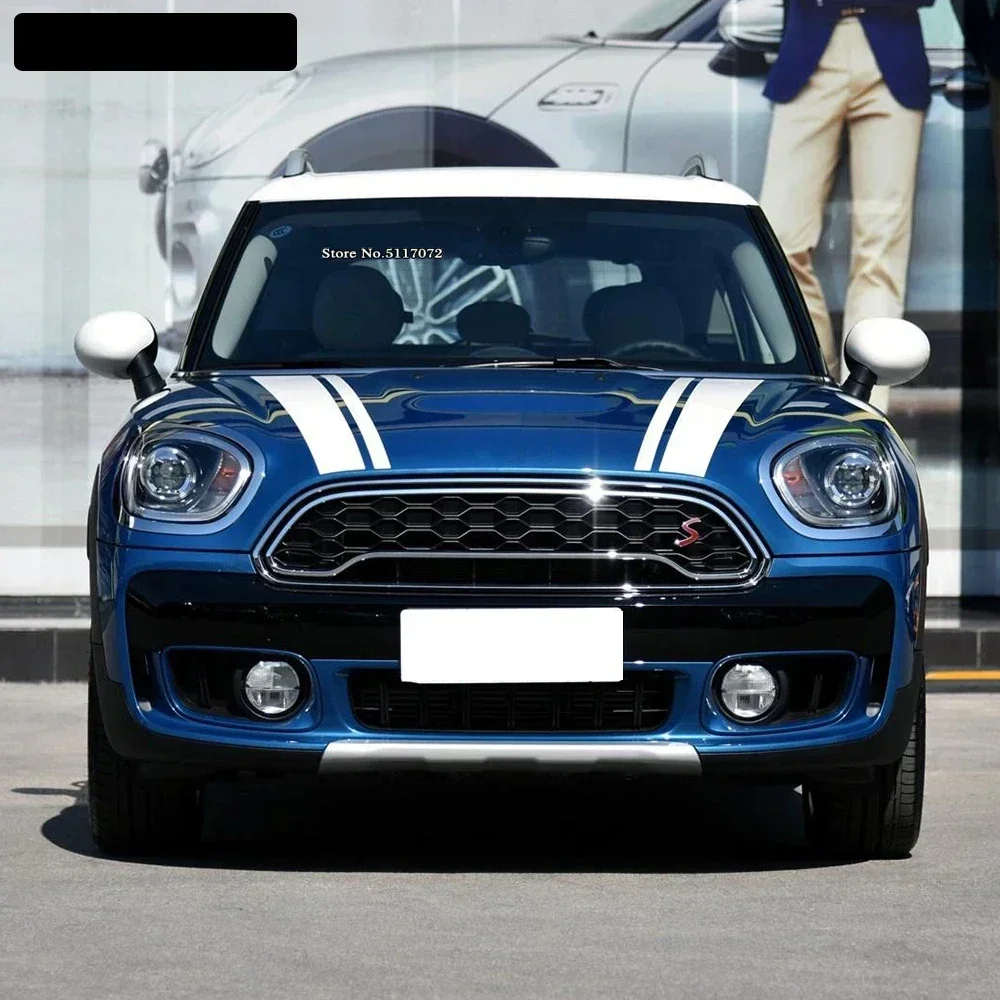 

Car Hood Decal Bonnet Band Rear Trunk Body Kit Side Stripes Skirt Sticker For MINI Countryman F60 Cooper JCW Accessories