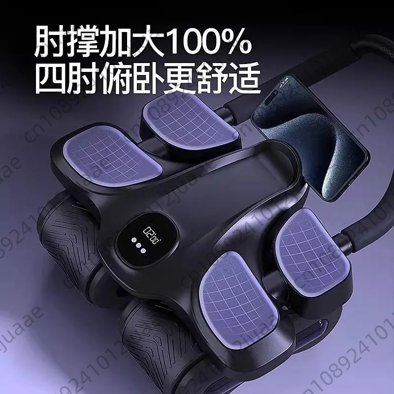 Four-wheel automatic rebound curling machine, thin belly Pilates exercise, abdominal muscle wheel fitness equipment