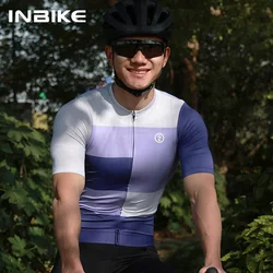 INBIKE Summer Men's Bicycle Short Sleeve Breathable MTB Cycling Jersey for Men Breathable Quick Dry Bike Biking Shirts Clothes