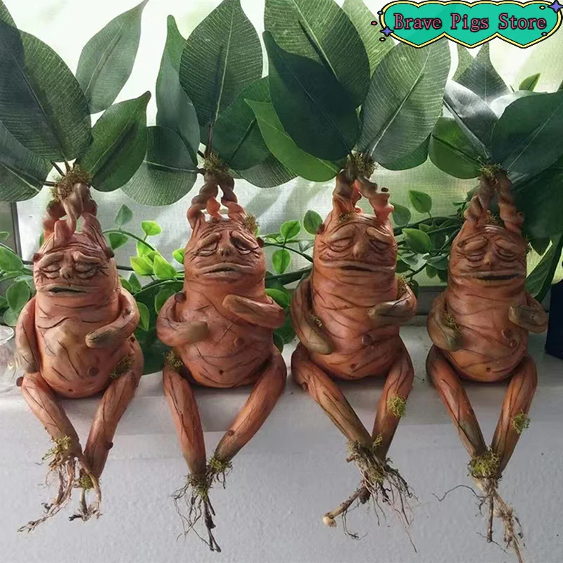 Landscape Decoration Mandrake Resin Statue Crafts Art Figurines Suitable for Outdoor Garden Yard Living Room Bedroom Gift