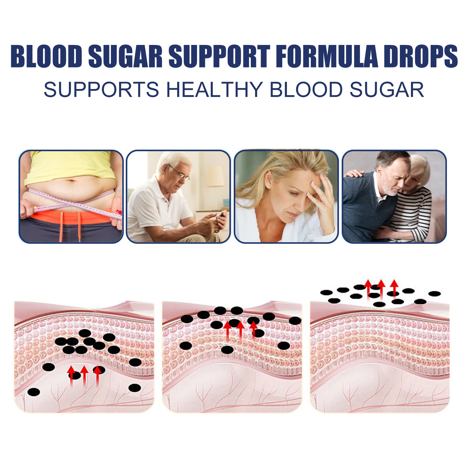 Blood Sugar Control Drops Diabetes Treatment Anti Hypertension Balance Blood Glucose Relieve Body Discomfort Health Care 60ml