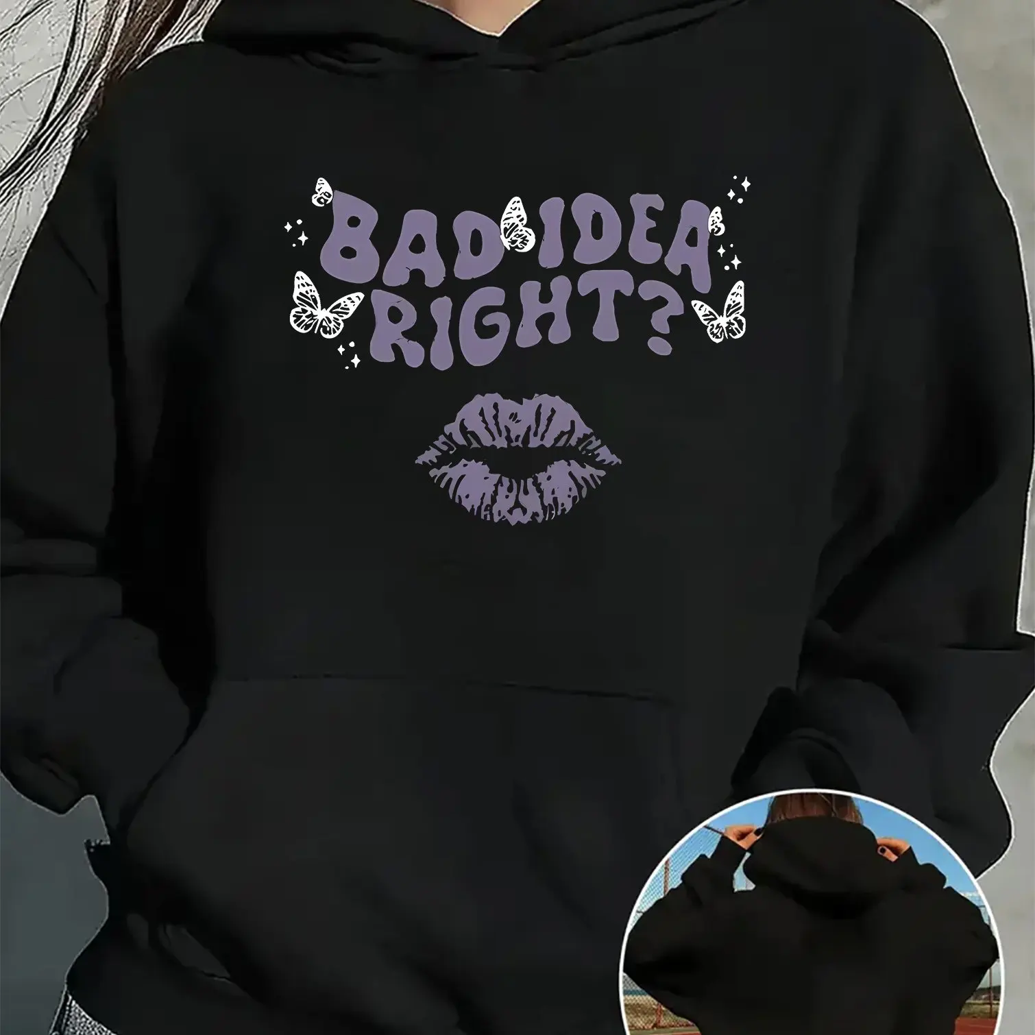 

Lip Graphic Printing Autumn and Winter Pure Cotton Men's and Women's Hoodies Casual Outdoor Street Sports Training Brand Trend