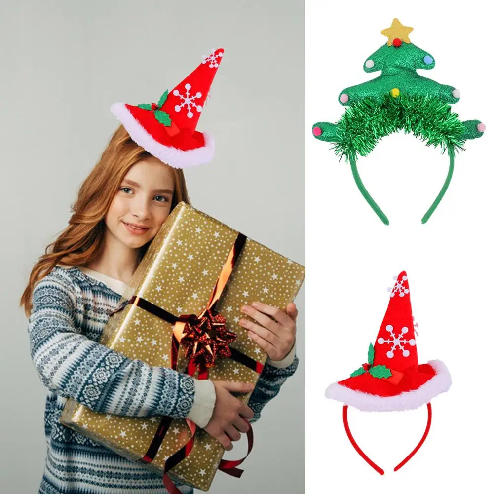 Christmas Headband Winter Wonderland Headpiece Festive Christmas Tree Headband Set for Women Men Holiday Hair Accessories