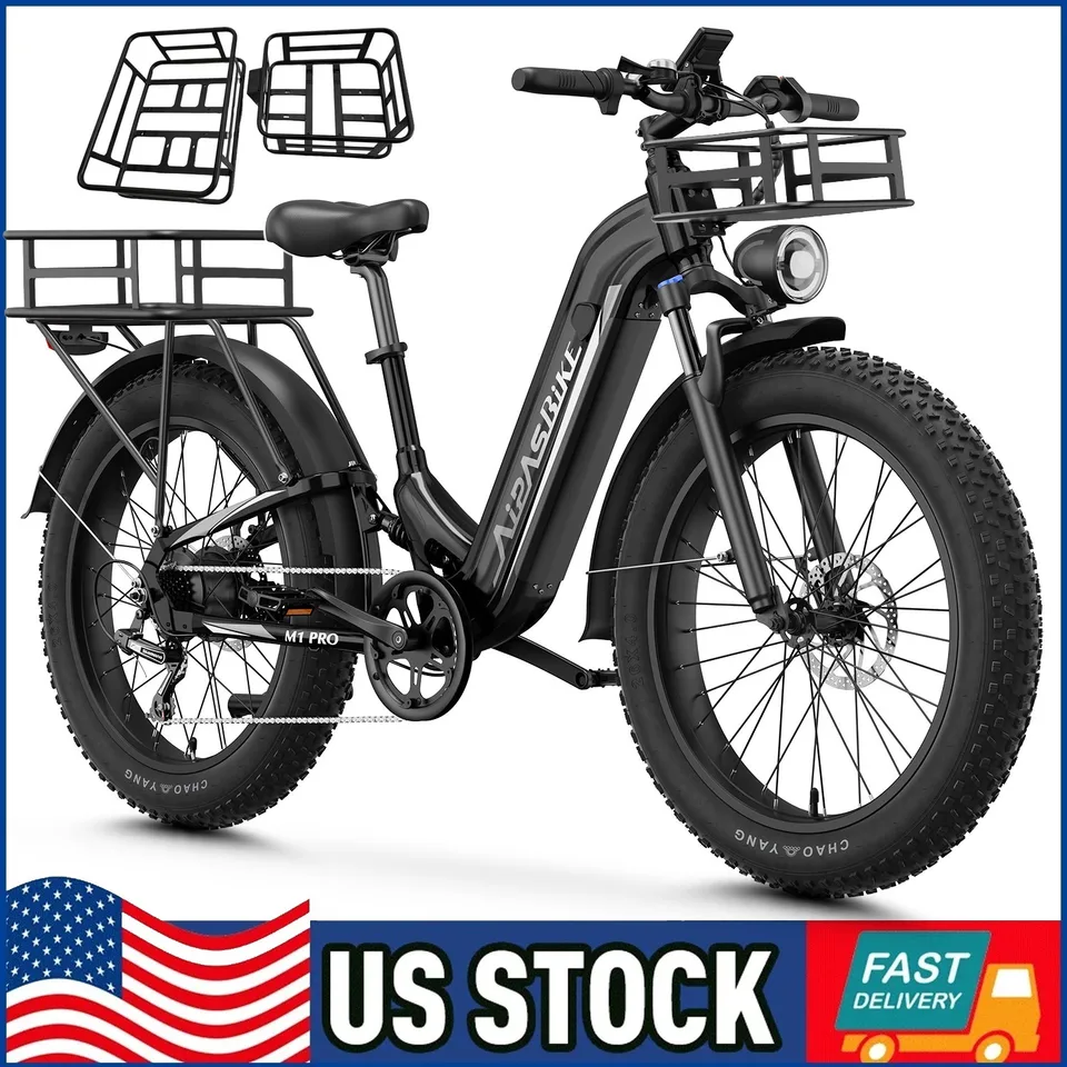 Dual Suspension 26" Fat Tire eBike 1800W 48V Electric Bike for Adult Off-Road