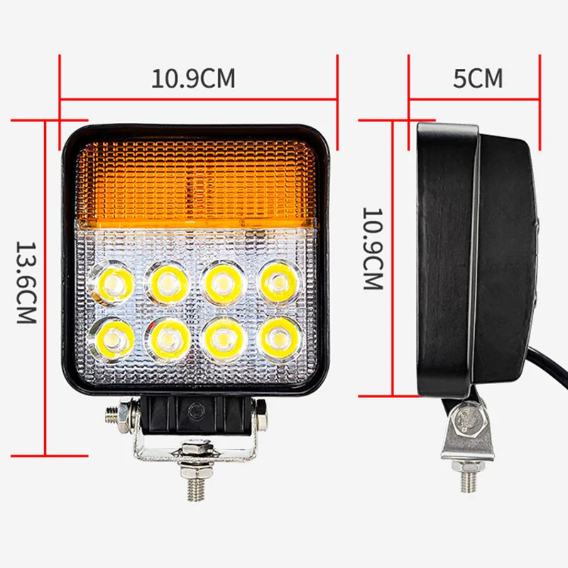 1PC 20W 12V-80V 4-Inch Multi-Function LED Forklift Light Combination Car Fog Lamp Waterproof White Headlamp