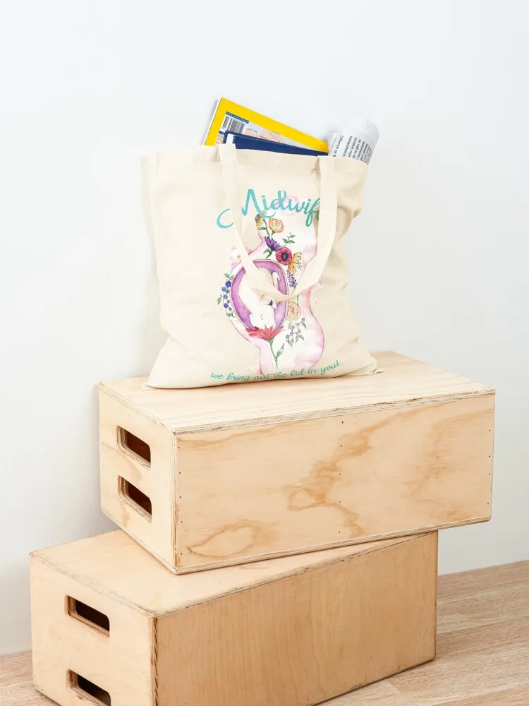 Midwife - we bring out the kid in you Tote Bag reusable grocery bags Lady bags great bag bags for women