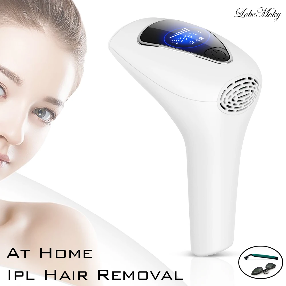 Lobemoky Ipl At Home Hair Removal Laser Permanent Hair Removal Machine Face Body Electric Depilatory Armpit Hair Removal Machine