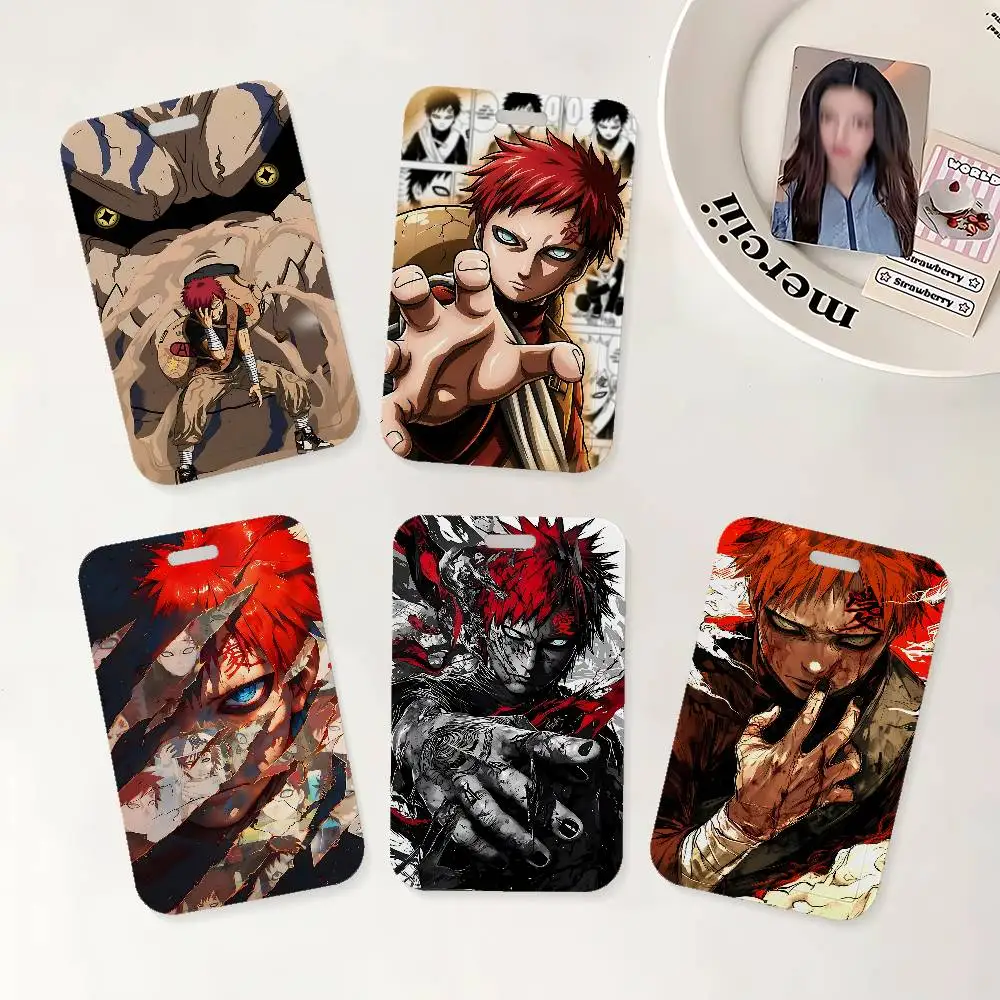 Anime Gaara ID Badge Holder With For Office School Name Card Credentials Case