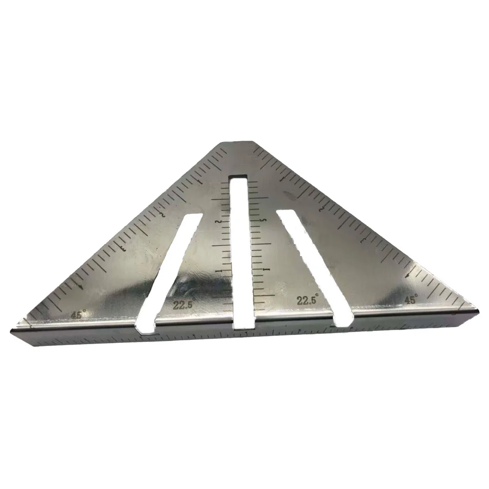 Professional Grade Metal Miter Square Ruler with 22.5 45 90 Degree Markings for Framing and Structural Layout Work
