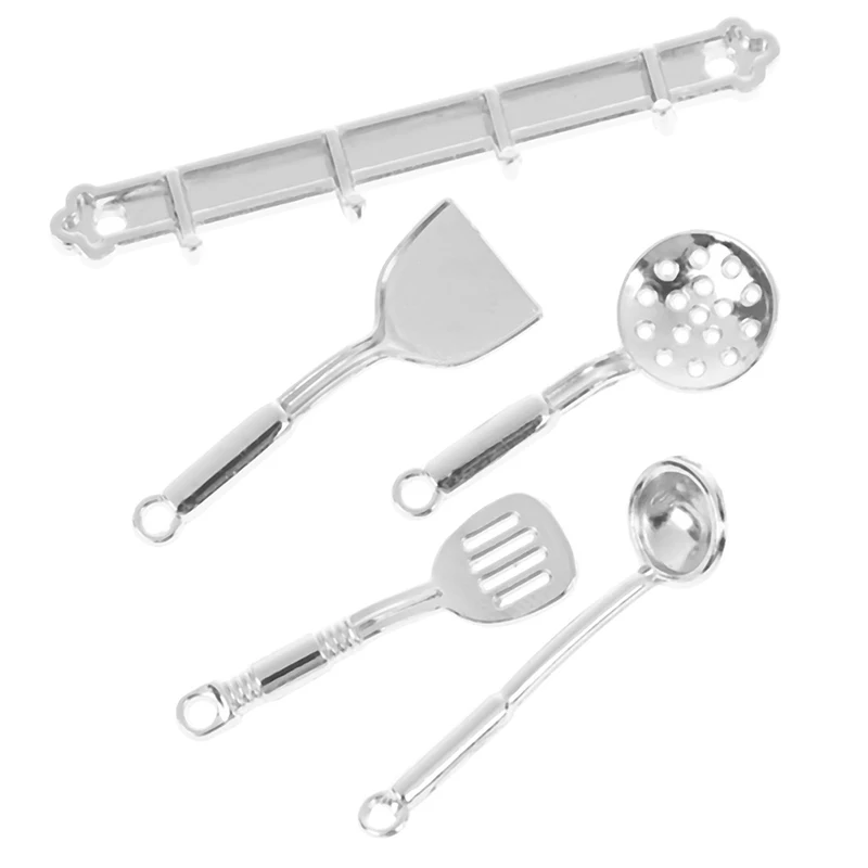 

5Pcs 1:12 Scale Mini Cookware Set Dollhouse Kitchen Decor Accessories
