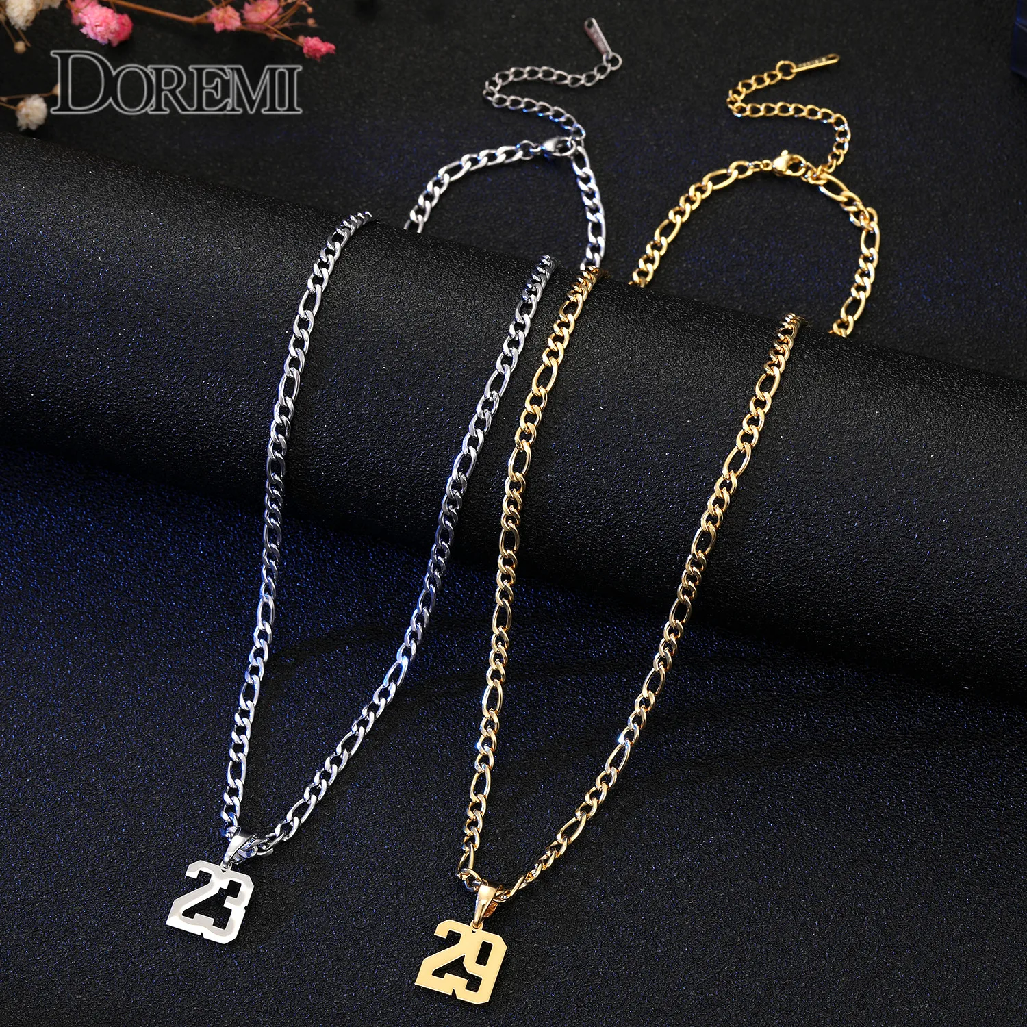 

Lateefah индивидуальное цифровое ожерелье с буквенным именем, персонализированная подарочная цепочка из нержавеющей стали в стиле ретро для женщин и мужчин,