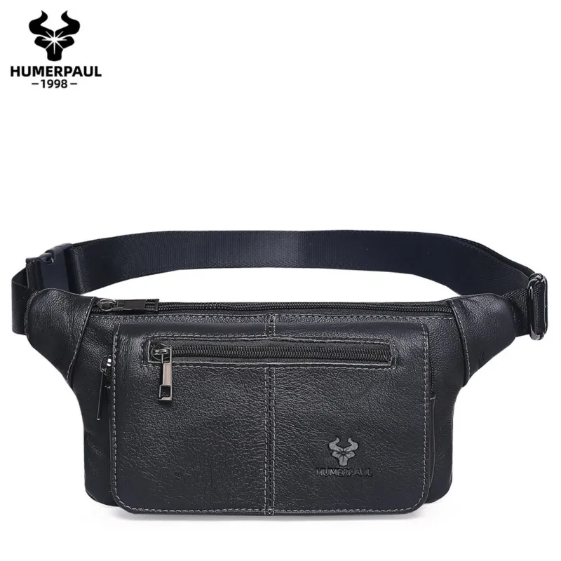 الرجعية حقيقية جلد البقر الرجال الخصر حقيبة الرياضة في الهواء الطلق حقيبة صدر للرجال المألوف التنقل واحدة الكتف حقيبة كروسبودي للعمل #2