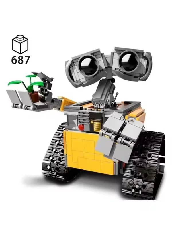 687 قطعة Walli Space Robot بناء الدمى مجموعات الفيلم الكلاسيكي كتل نموذج 21303 ألعاب أطفال الكبار صديق هدايا عيد الميلاد