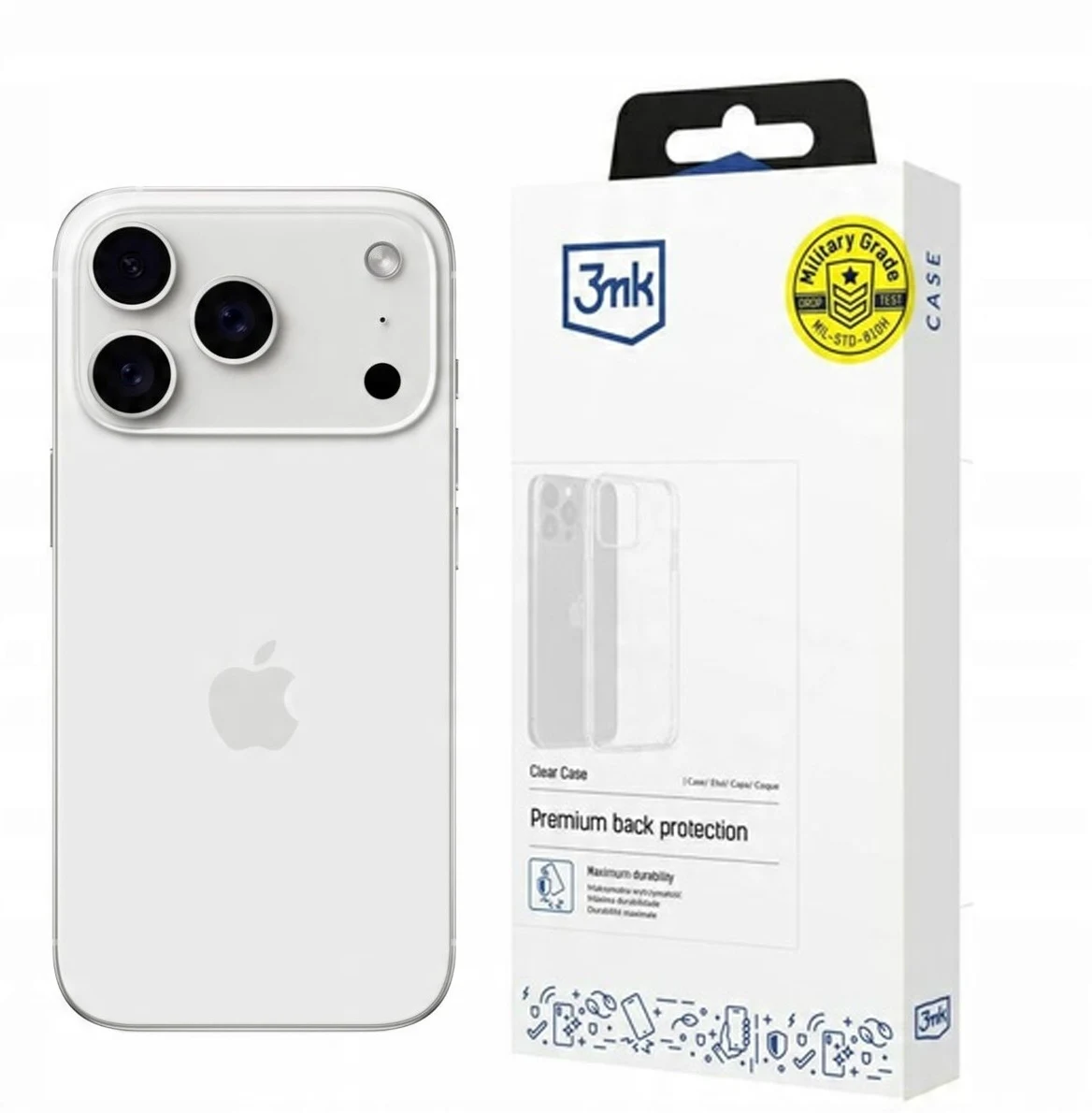 CASE CASE CASE 3mk لهاتف iPhone 17 Pro MAX شفاف