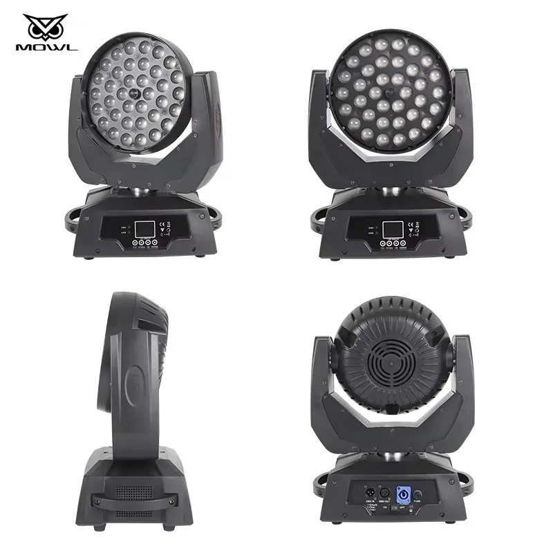 36x18W 6in1 RGBWA UV Zoom LED Wash Moving Head Projection Light DMX Control for Bar Disco Party Nightclub Stage