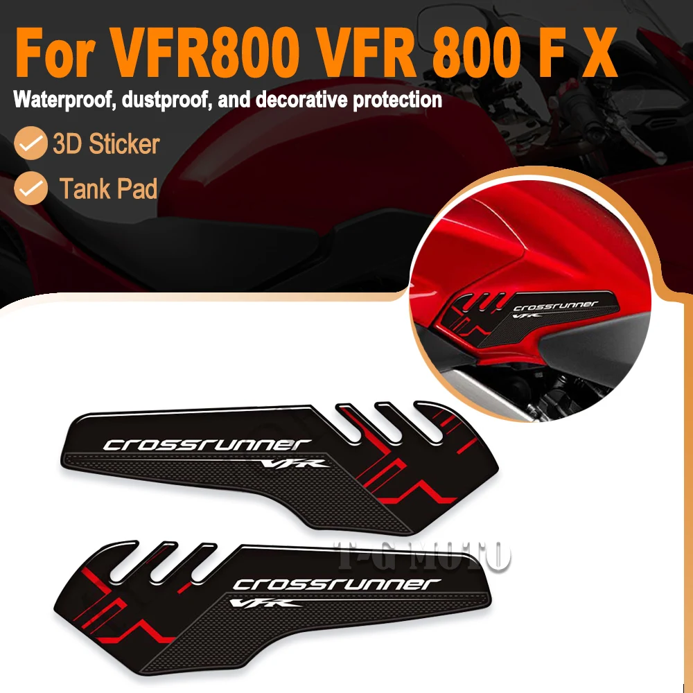 

3D Anti-Slip Knee Grips For Honda VFR800F VFR800X Interceptor 2014-2017 Motorcycle Fuel Tank Protection Pads Guard Stickers Kit