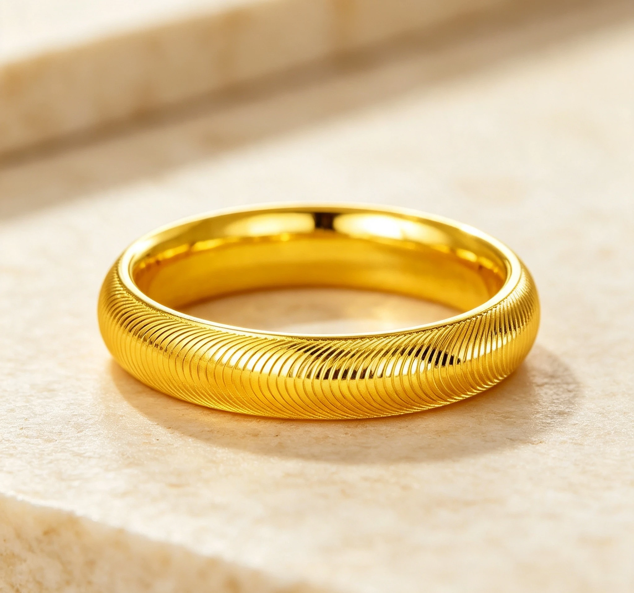 ring for couples, 9999 real gold romantic love gold ring, jewelry birthday gift Giving gift for friend