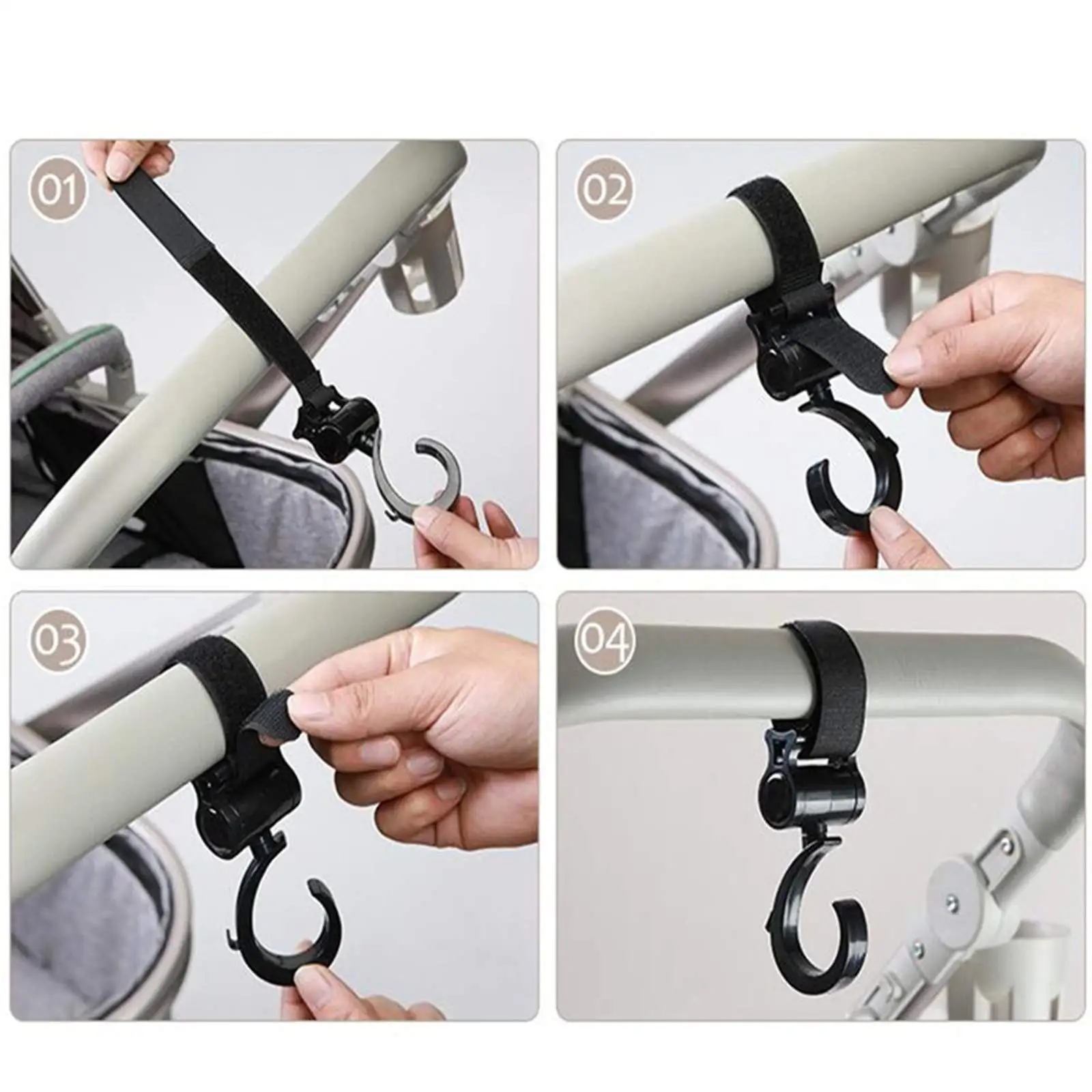 2pcs Stroller Hooks For Hanging Diaper Bags, Baby Organizers, Grocery Bags, Mommy Hooks, Baby Stroller Accessories