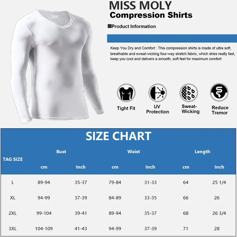 Thermal Mens Shirts Compression Underwear Long Sleeve Tops Keep Warm Base Layer Running Tops Gym Training Thermal T-Shirt