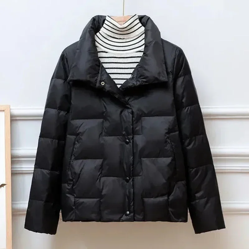 2023 Spring  Autumn New Down Jacket Women's Jackets Stand-Up Collar Coat for Women Light Outerwear Female Korean Down Coat Tops