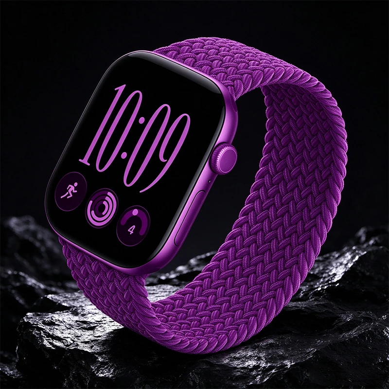 Braided Solo Loop For Apple Watch Band Series 12 11 10 9 7 8 SE Ultra 4 3 49mm 46mm 42mm 44mm 45mm Bracelet Correa iWatch Straps