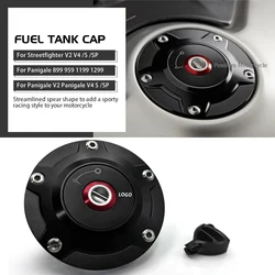 For DUCATI Diavel V4 Streetfighter V4 Panigale V2 V4 S R SP 1199 1299 899 959 Motorcycle CNC Aluminium Fuel Tank Cap 97780051BA