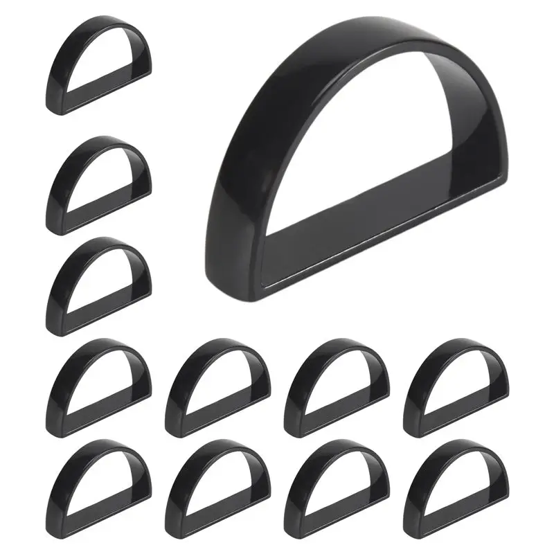 12 PCS Napkin Rings Fit For Valentine,Mother's Day,Thanksgiving,Christmas,Anniversary Dinners Black Limited Time Offer