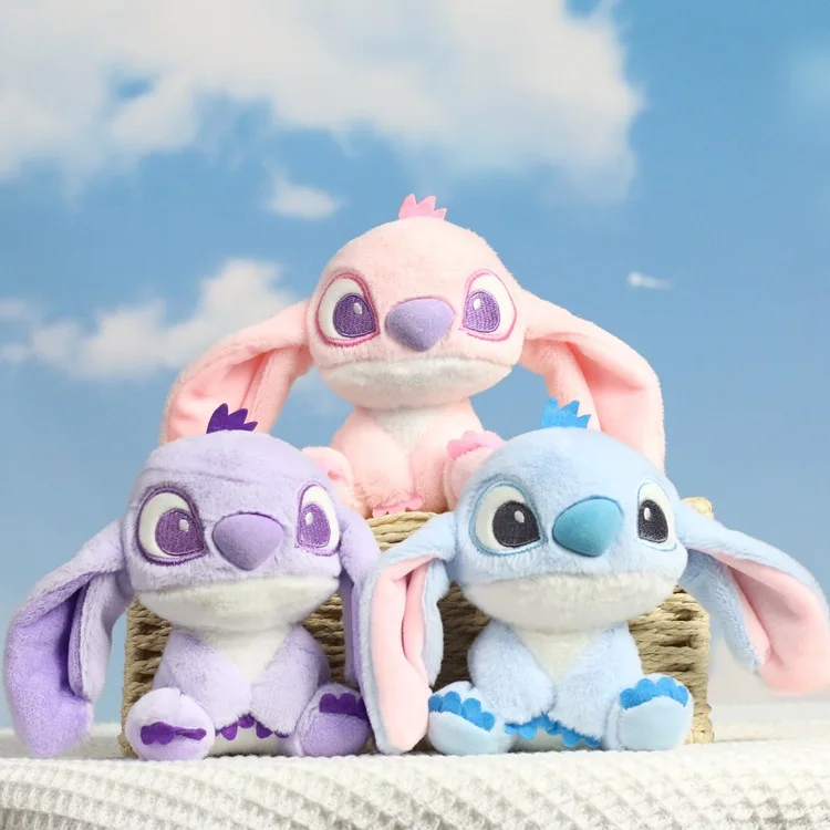 13cm Disney Cartoon Stitch Plush Keychains Small Pendant Stuffed Animals School Bag Hanging Christmas Birthday Gifts Kids Toys