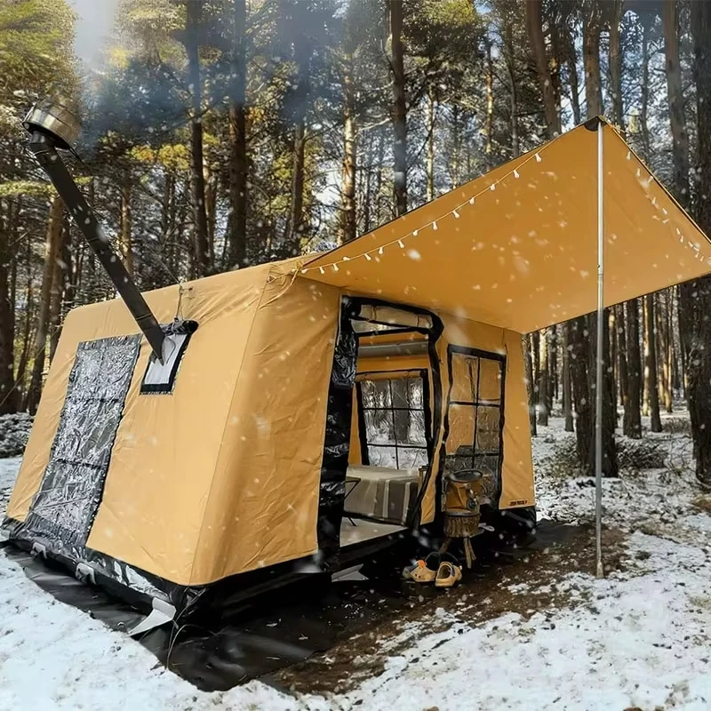 New Colors Durable PVC Outdoor One Bedroom and Living Room Waterproof Inflatable Inflatable Dome Cabin Tent