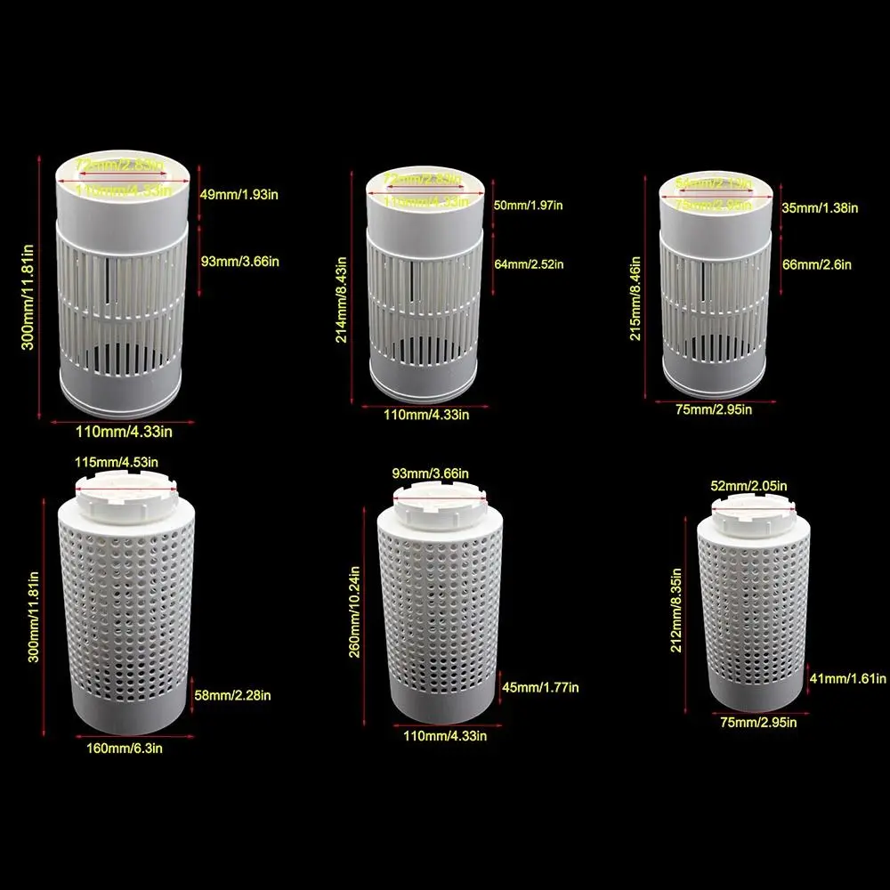 Water Outlet Anti Escape Filter Screen Space-Saving PVC Circular Flower Drain Fish Pond Drainage Outlet Part