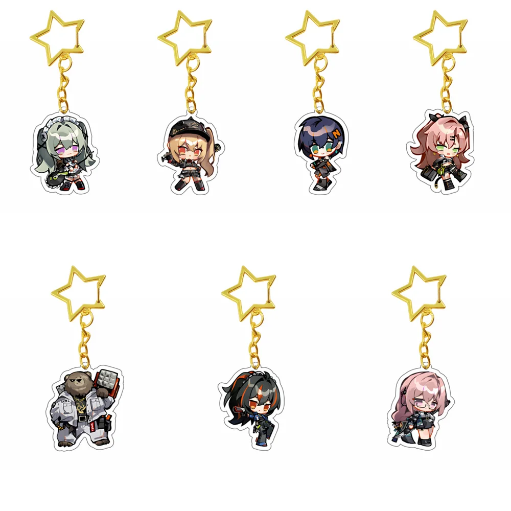 Fans Gifts New Hot Game Zenless Zone Zero Anime HD Figure Nicole Demara Billy Acrylic KeyChain Penda Collection Series About 6cm
