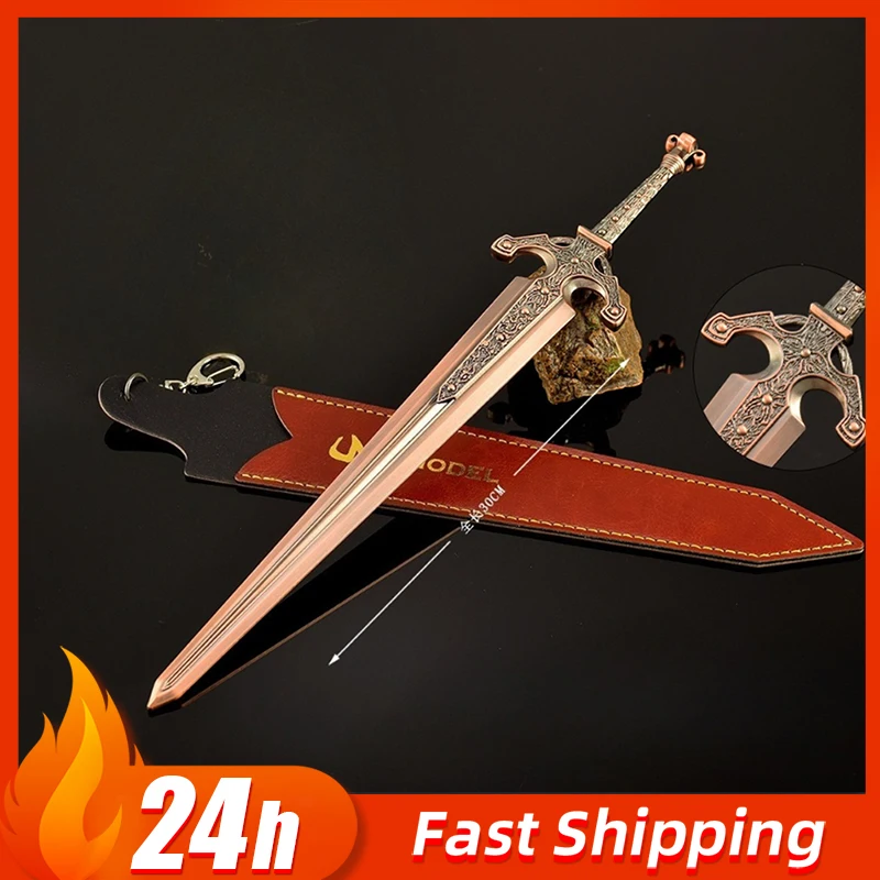 30 cm Eldenn Ordovis's Greatsword Armi modello Versione in pelle Periferiche di gioco Katana Spada giocattolo Ornamenti per il desktop Regali per ragazzi