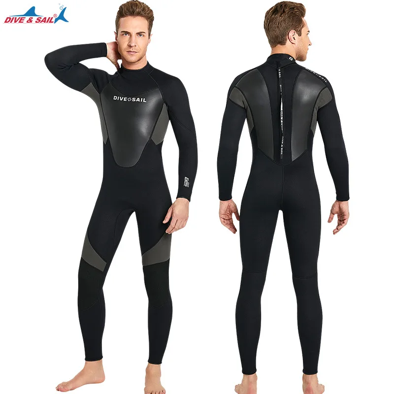 

Men's New 3mm Neoprene Wetsuit Cool One-Pieces Fullbody Surfing Diving Suit Warm Scuba Snorkeling Underwater Fishing Swimwear