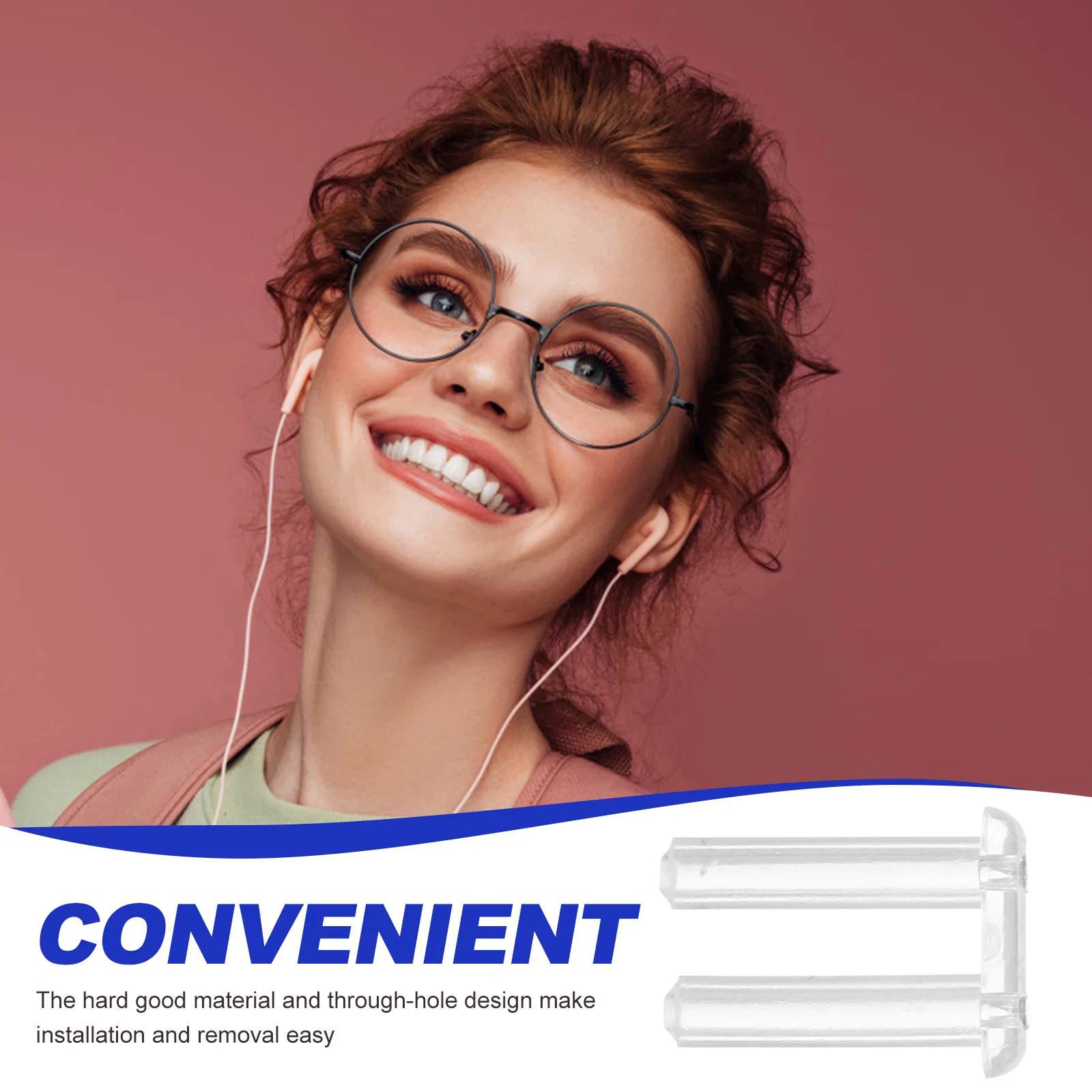 

200pcs Compression Sleeves For Rimless Glasses Plastic Fixing Accessories Clear Bushing Pins Sunglasses Repair Tools Eyeglass