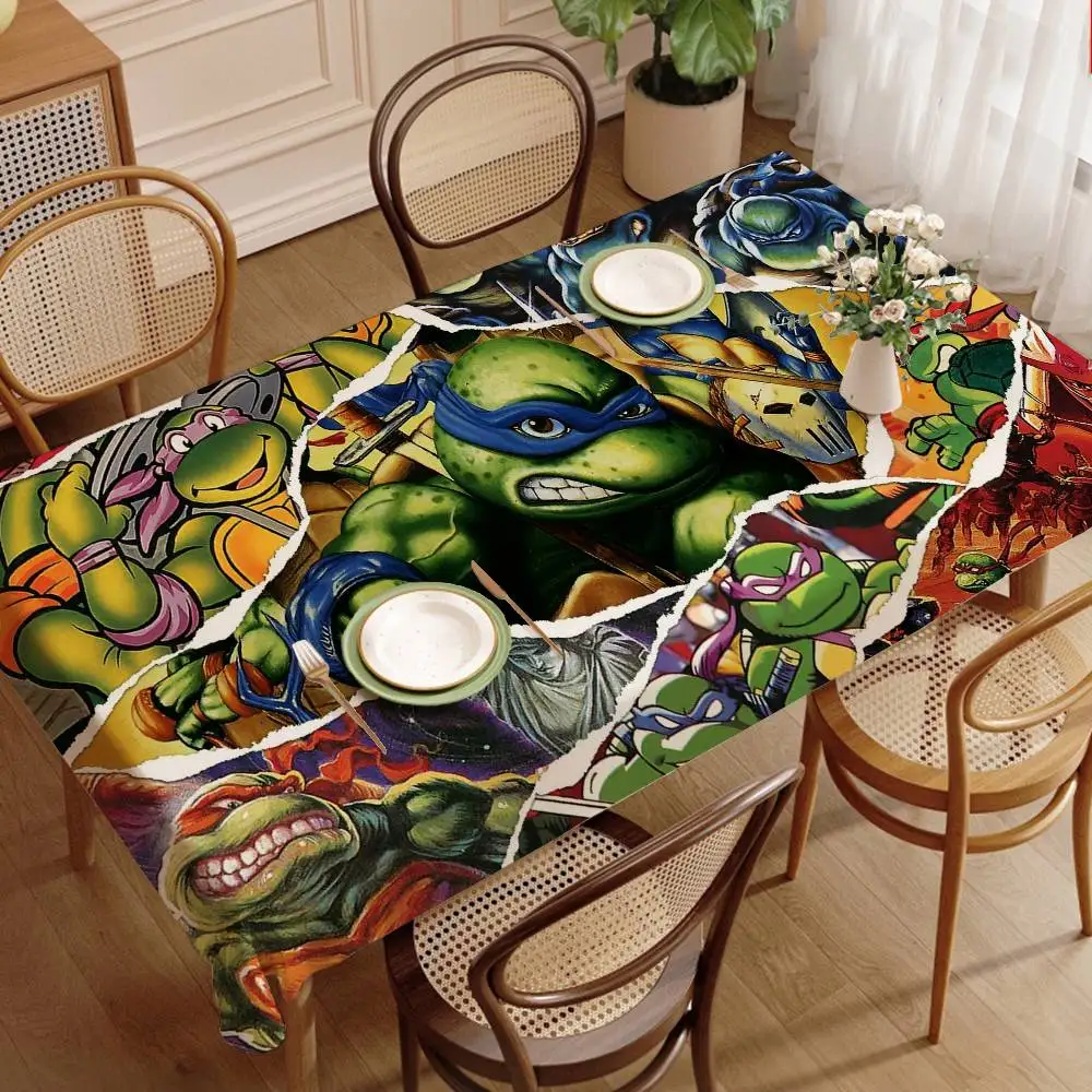 N-Ninja M-Mutant T-Turtles M-Mayhem Washable TableCloth for Wedding Party Dining Banquet Decoration Luxuriou Table Table Cloth