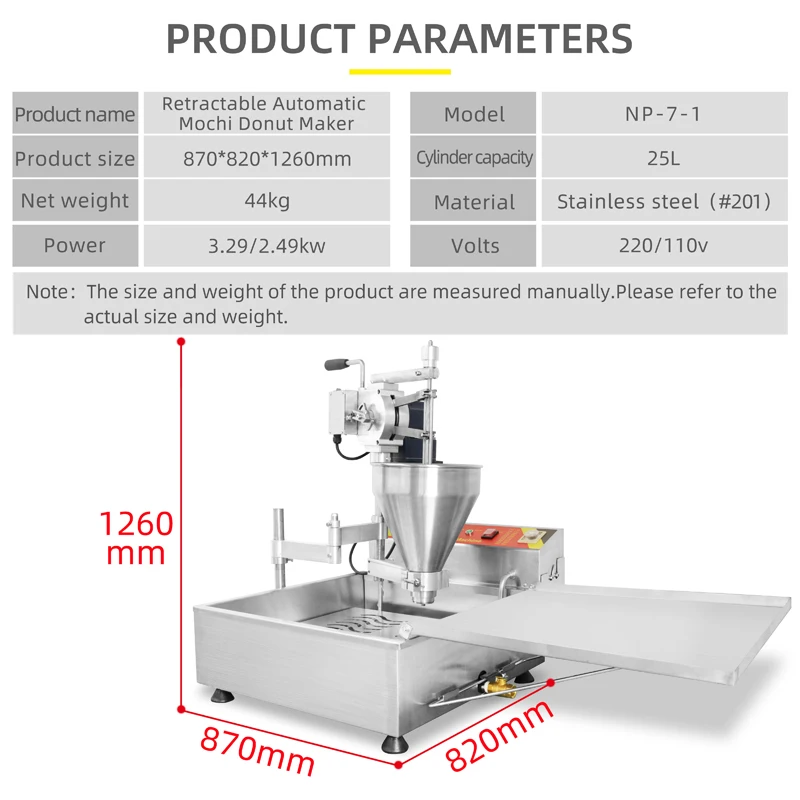Waffle Biscuit Machine Commercial Cake Donut Machine Large Capacity Deep Fried Donut Machine