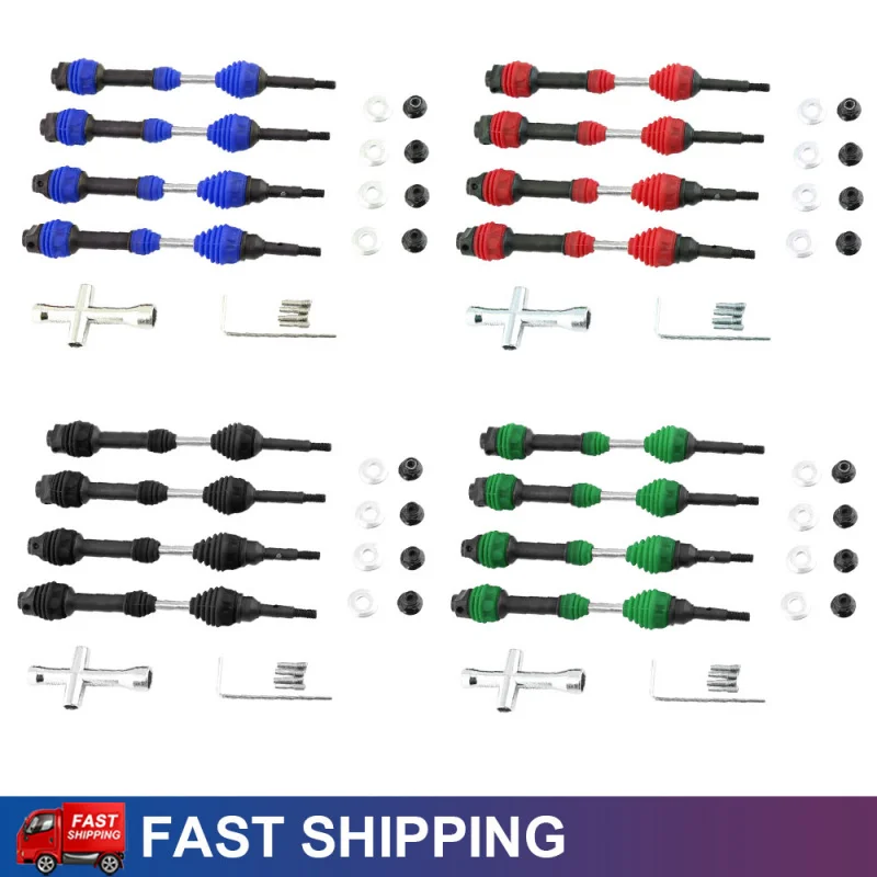 Metal New Front Rear Drive Shaft Steel Driveshaft CVD#6851R#6852R for TRAXXAS Hoss Rustler Slash Stampede VXL 4X4 2wd