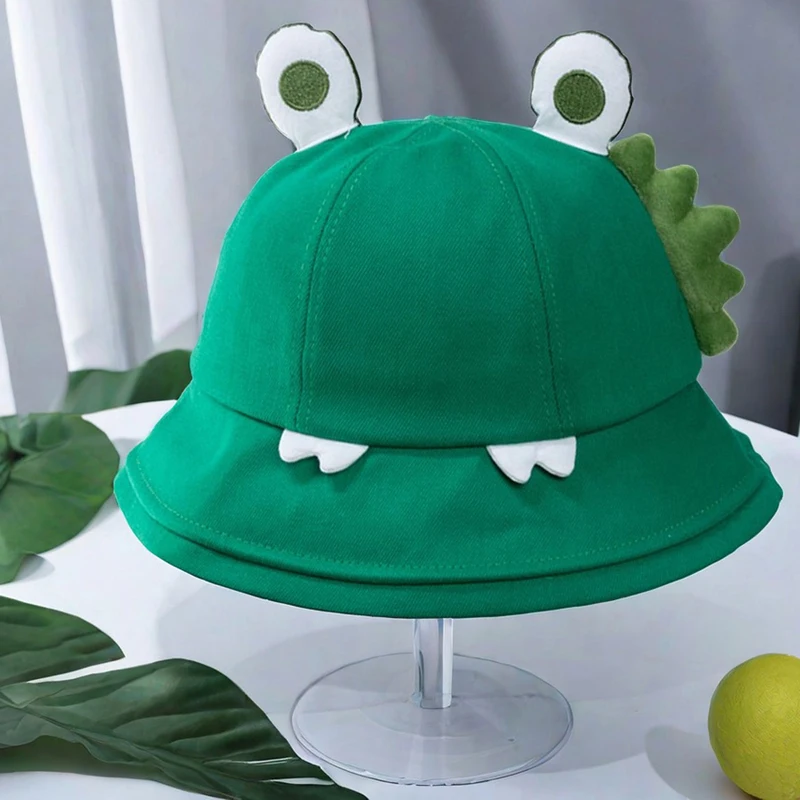 

Boy and Girl Big Eyed Frog Bucket Hat Cute Cartoon Wide Brimmed Sun Hat, Lightweight Summer Teeth Frog Fisherman Hat